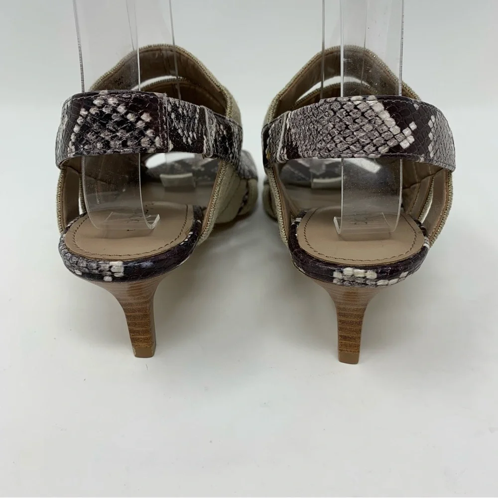 Donald Pliner Kail Low Heel Gold Natural Sandal Size 5